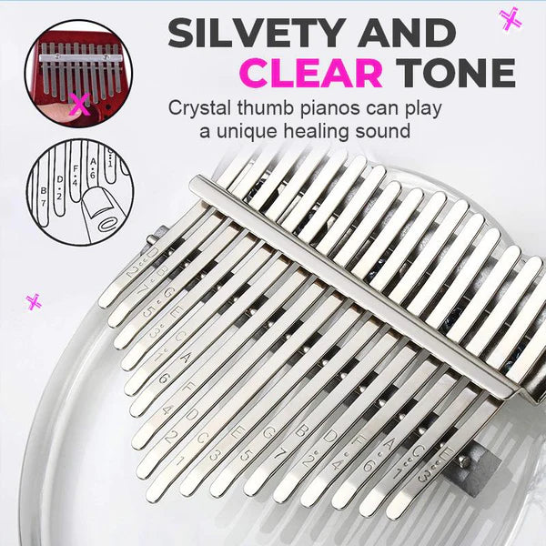 Transparent crystal bear kalimba