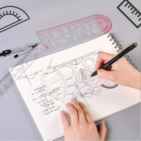 Mathematics template ruler function ruler geometry drawing board for primary and secondary school students