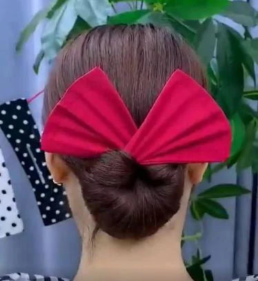 Women Styling Clip Bun Maker Hair Twist Braid Fabric Ponytail
