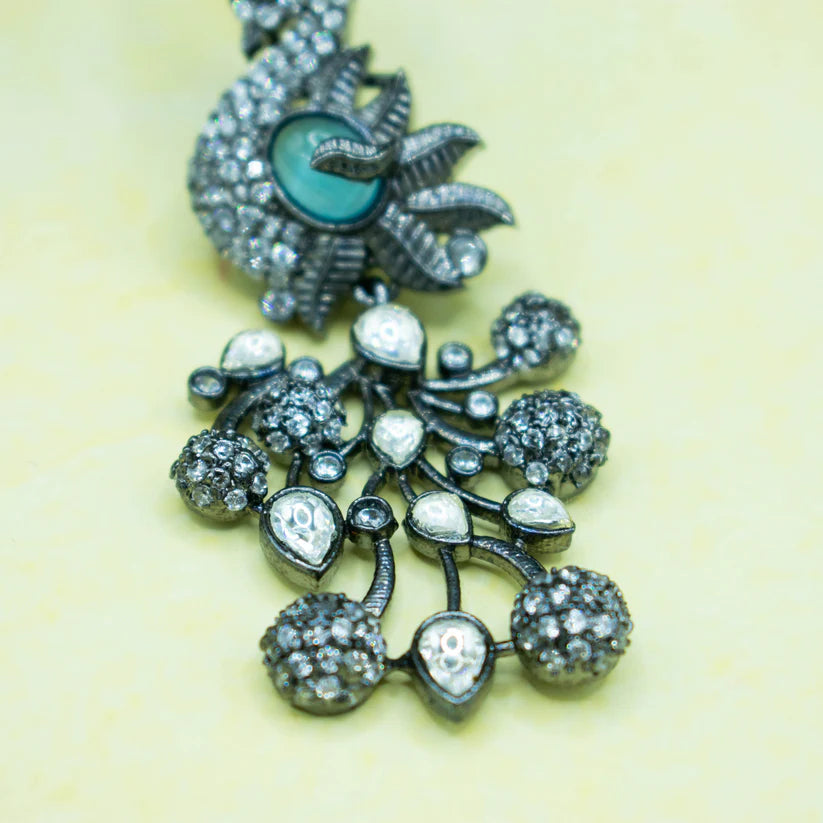 Peacock style designer antique earrings