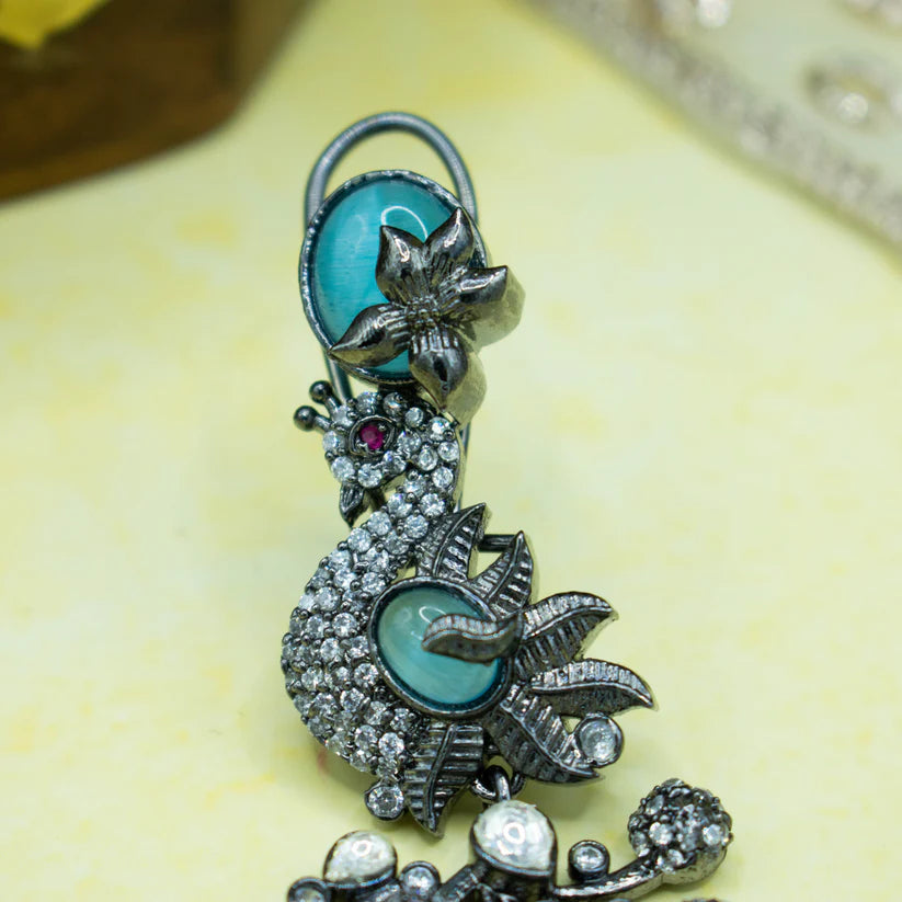 Peacock style designer antique earrings