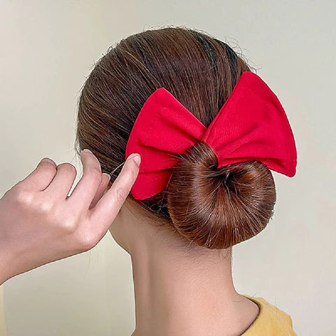 Women Styling Clip Bun Maker Hair Twist Braid Fabric Ponytail