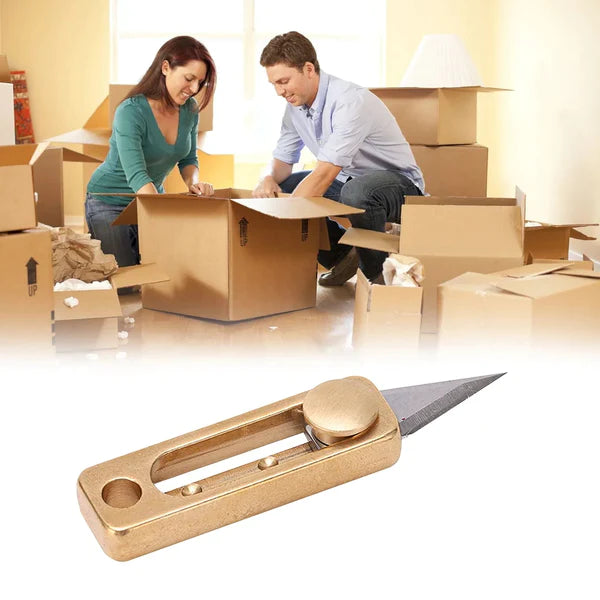 Brass Mini Push Knife Keychain