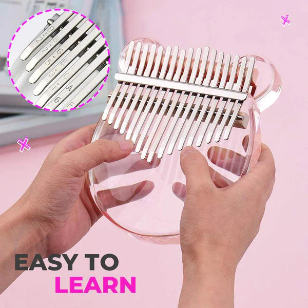 Transparent crystal bear kalimba