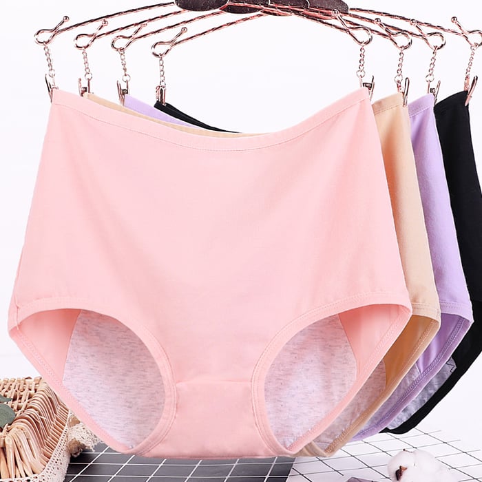 🔥Large size pure cotton antibacterial and leak-proof physiological underwear