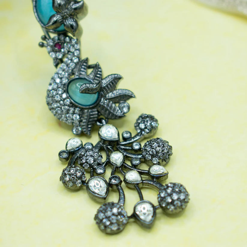 Peacock style designer antique earrings