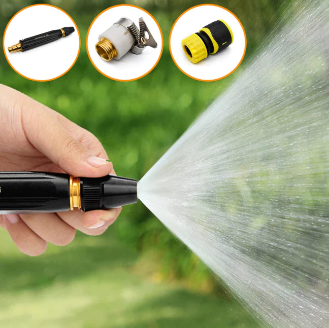 Portable Water Sprayer Nozzle Adjustable Metal High Pressure Car Washing Garden Hose