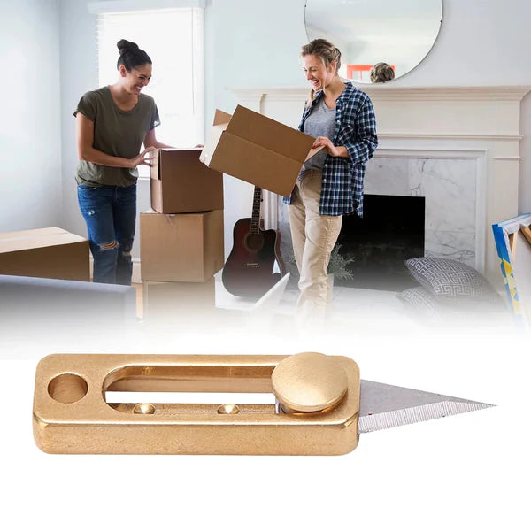 Brass Mini Push Knife Keychain