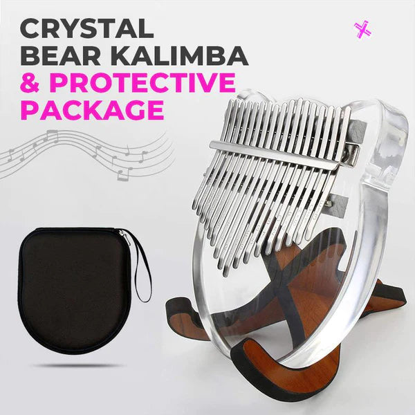 Transparent crystal bear kalimba