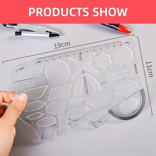 Mathematics template ruler function ruler geometry drawing board for primary and secondary school students