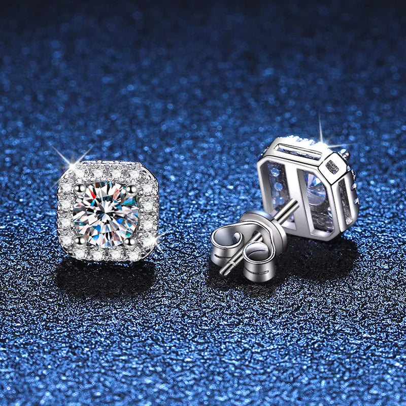 Versatile Classic Square Moissanite Earrings