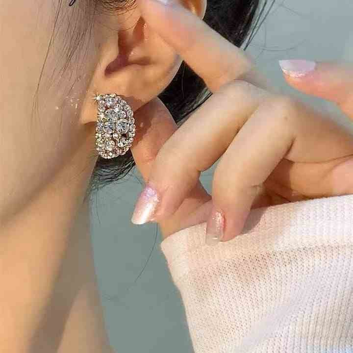 Lab-Created Diamonds Hoop Earrings