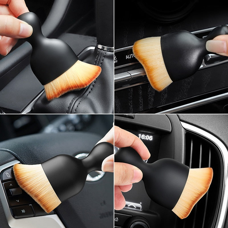 Professional car interior cleaning soft brush