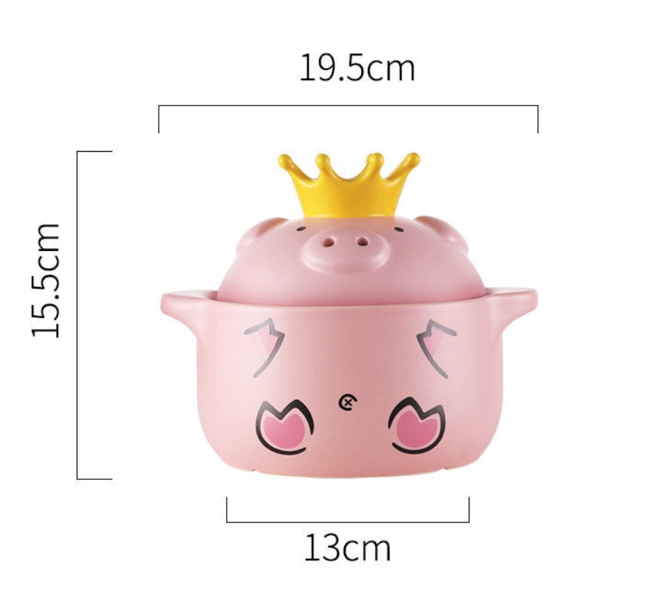 Ceramic Pig Cooking Pot