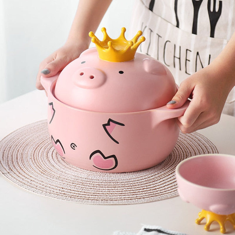 Ceramic Pig Cooking Pot