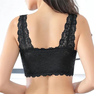 🔥Front Zipper Lace Push Up Bra