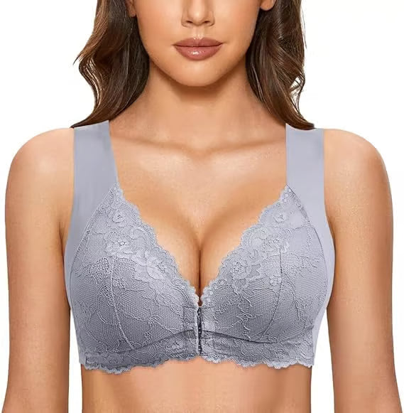 Women's Basic Solid Lace Wireless Push Up Bra