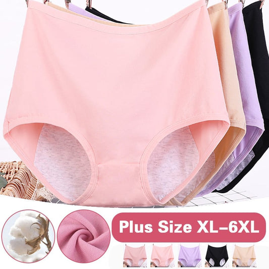 🔥Large size pure cotton antibacterial and leak-proof physiological underwear