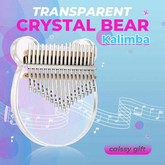 Transparent crystal bear kalimba