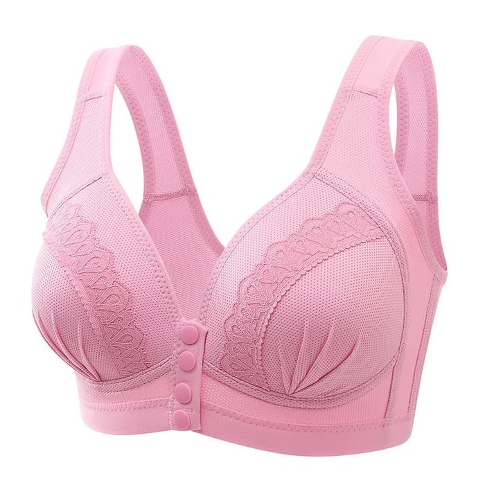 🔥2025 Front Button Breathable Skin-Friendly Cotton Bra