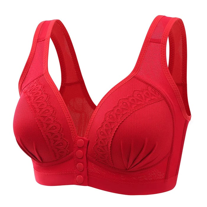 🔥2025 Front Button Breathable Skin-Friendly Cotton Bra