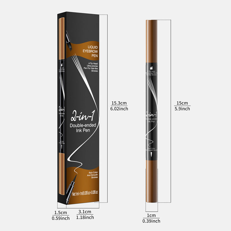 New Forked Dual-ended Liquid Eyebrow Pencil