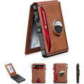🔥Men's Simple Bifold Wallet- with Pop Up Aluminum Case Money Clip Slim Leather Slots Credit Card Holder RFID Blocking Bifold Minimalist Wallet(🎁Perfect Gift)