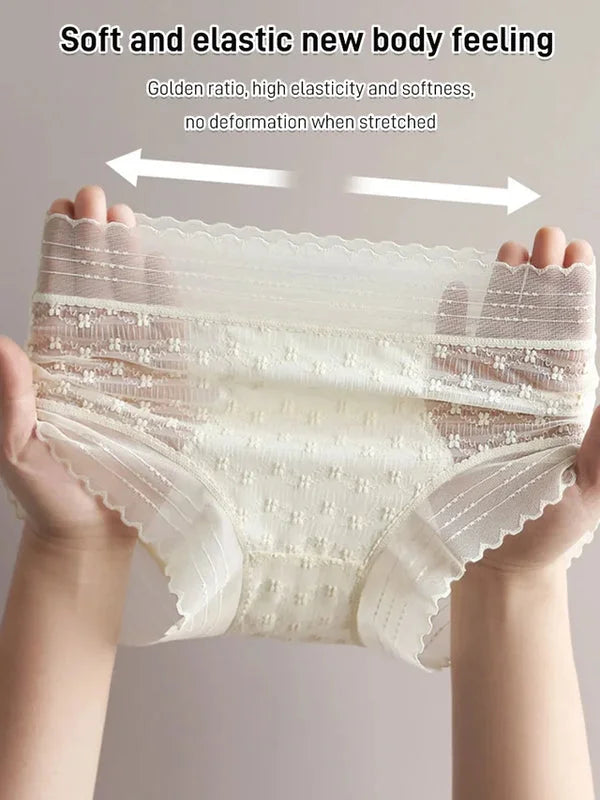 💕Thoughtful design, protecting your private parts💕Breathable Seamless High-Waist Lace Panties