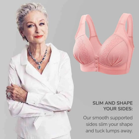 🔥2025 Front Button Breathable Skin-Friendly Cotton Bra