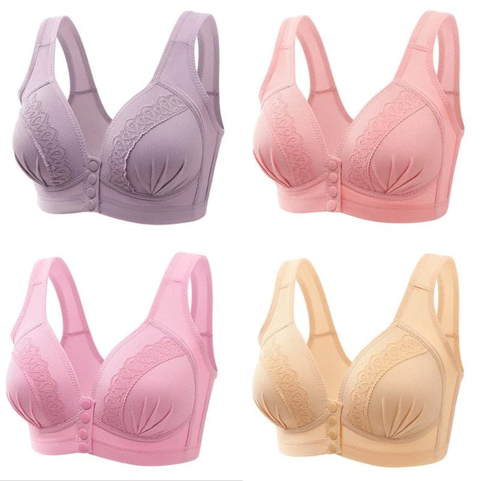🔥2025 Front Button Breathable Skin-Friendly Cotton Bra