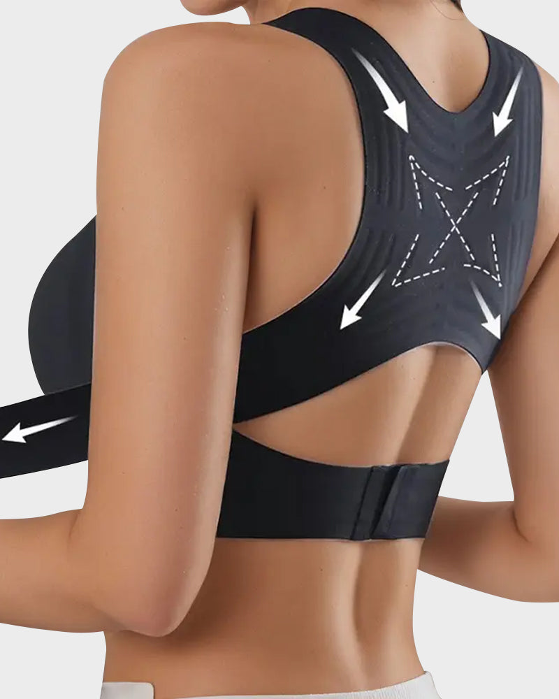 ⚡Front Closure Cross-Back Wireless Posture Bra