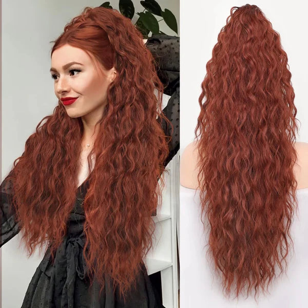 🌸Curly Wavy Frizzy Hair Extension with Ponytail