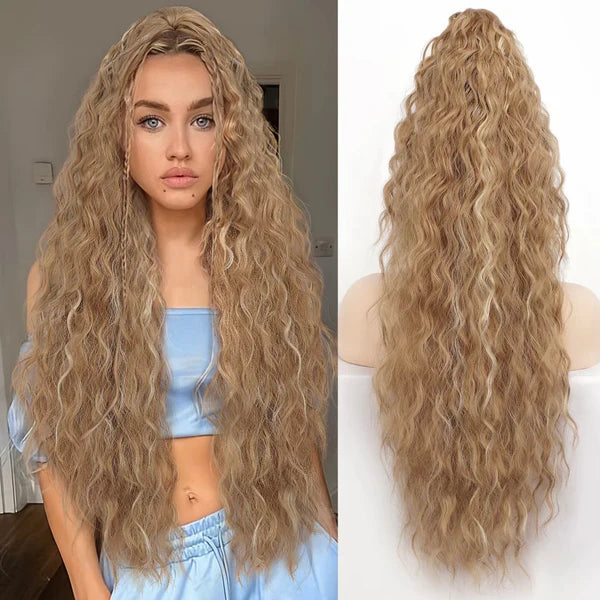 🌸Curly Wavy Frizzy Hair Extension with Ponytail