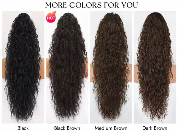 🌸Curly Wavy Frizzy Hair Extension with Ponytail
