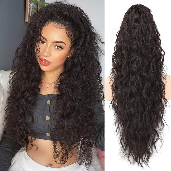 🌸Curly Wavy Frizzy Hair Extension with Ponytail