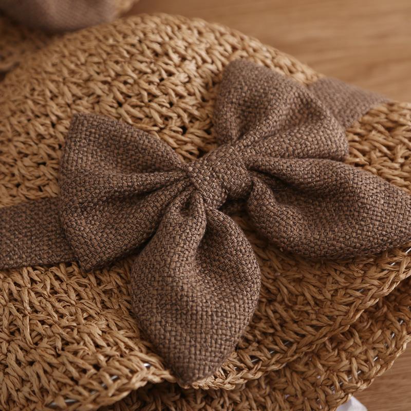 🔥✨Straw Hat with Retro Bow – Foldable & Breathable for Summer