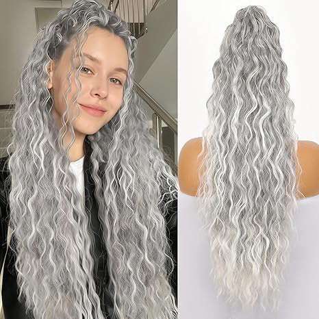 🌸Curly Wavy Frizzy Hair Extension with Ponytail