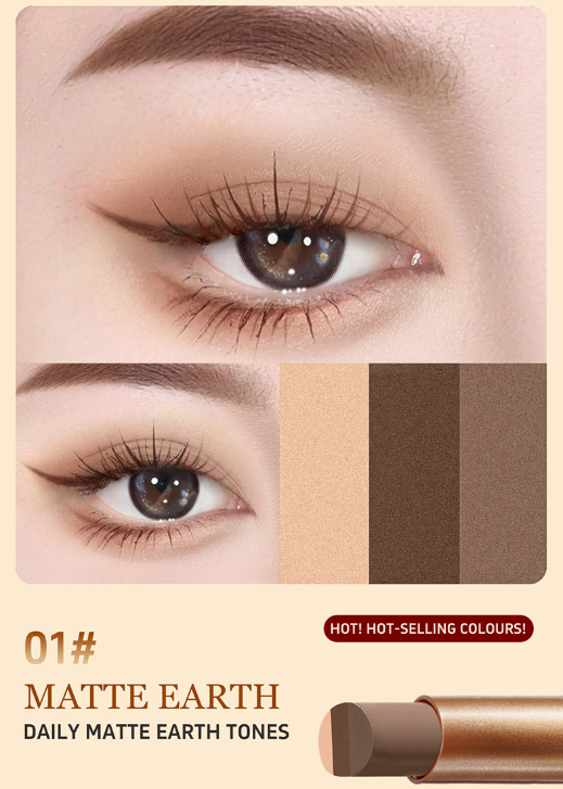 Tri-color eyeshadow stick