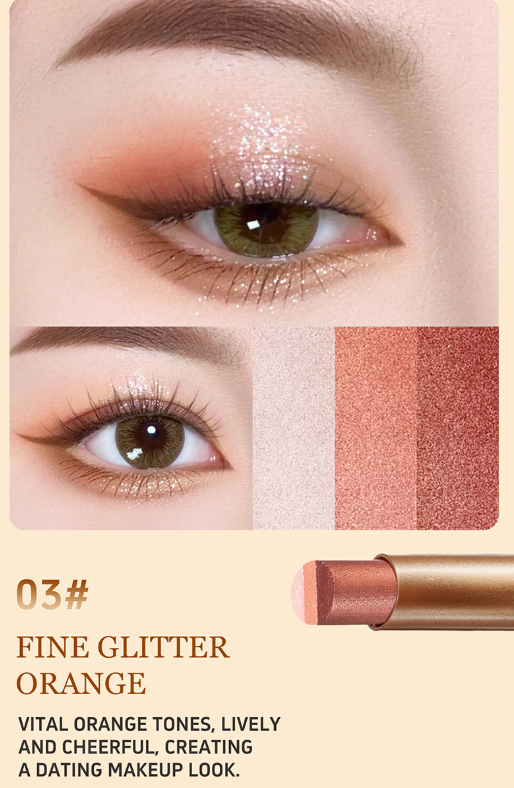 Tri-color eyeshadow stick