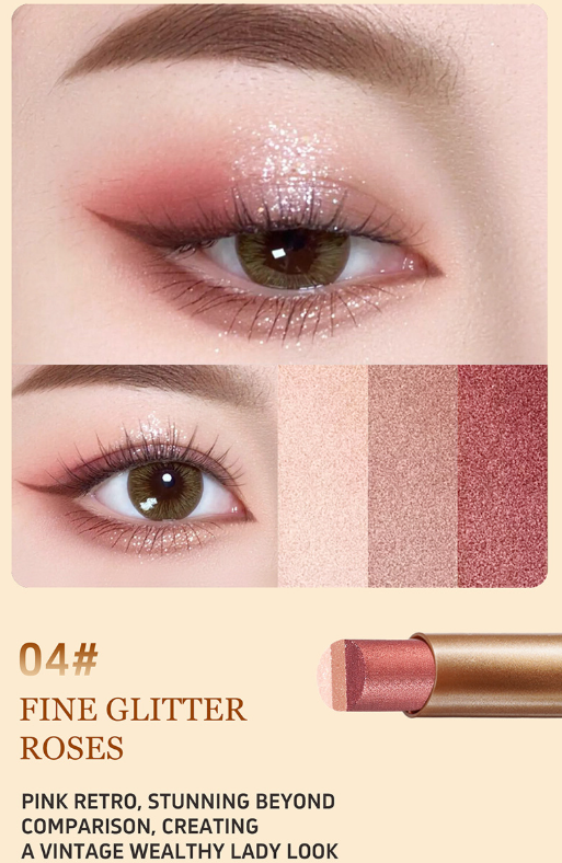 Tri-color eyeshadow stick