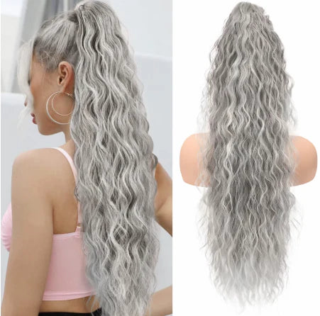 🌸Curly Wavy Frizzy Hair Extension with Ponytail
