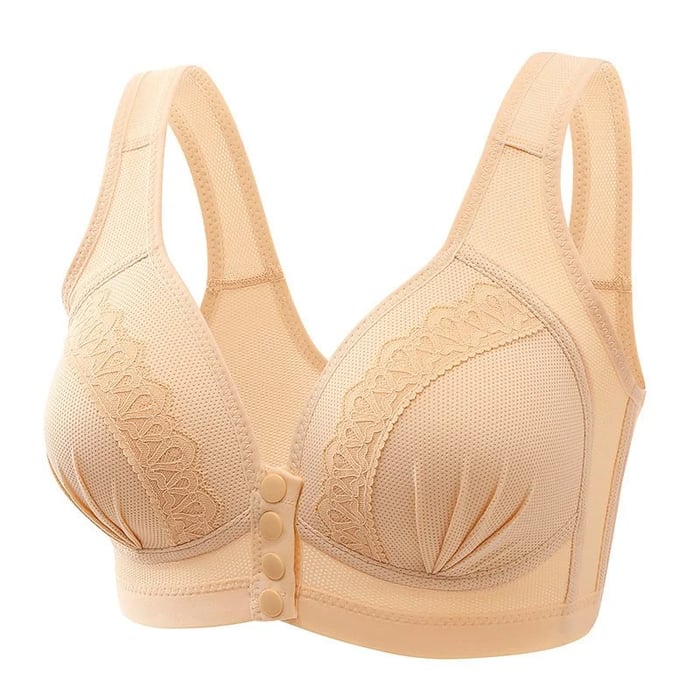 🔥2025 Front Button Breathable Skin-Friendly Cotton Bra