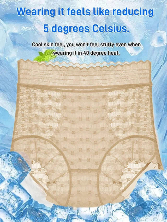 💕Thoughtful design, protecting your private parts💕Breathable Seamless High-Waist Lace Panties