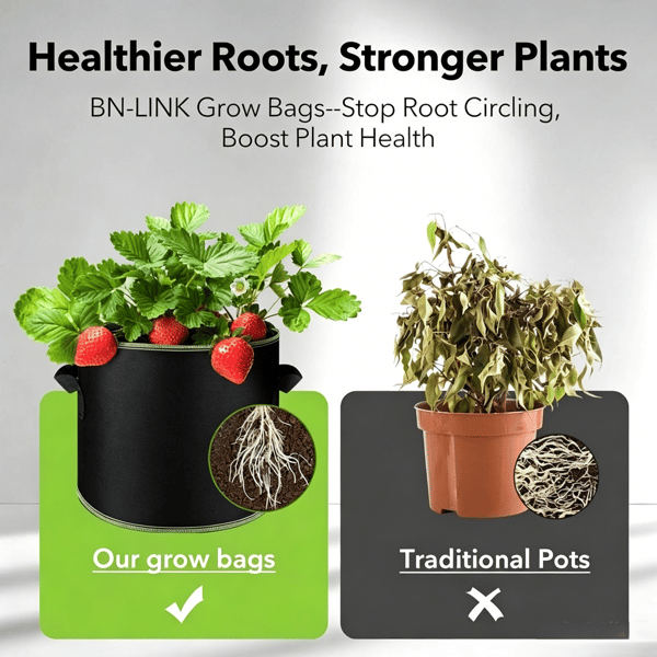 🌱5 Gallon Grow Bags – Heavy Duty Aeration Fabric Pots with Handles for Vegetables, Flowers & Fruits