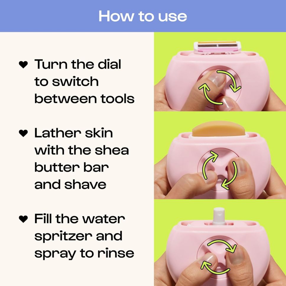 3-in-1 Women's Razor Portable Hair Removal with Soap and Water Sprayer Epilator