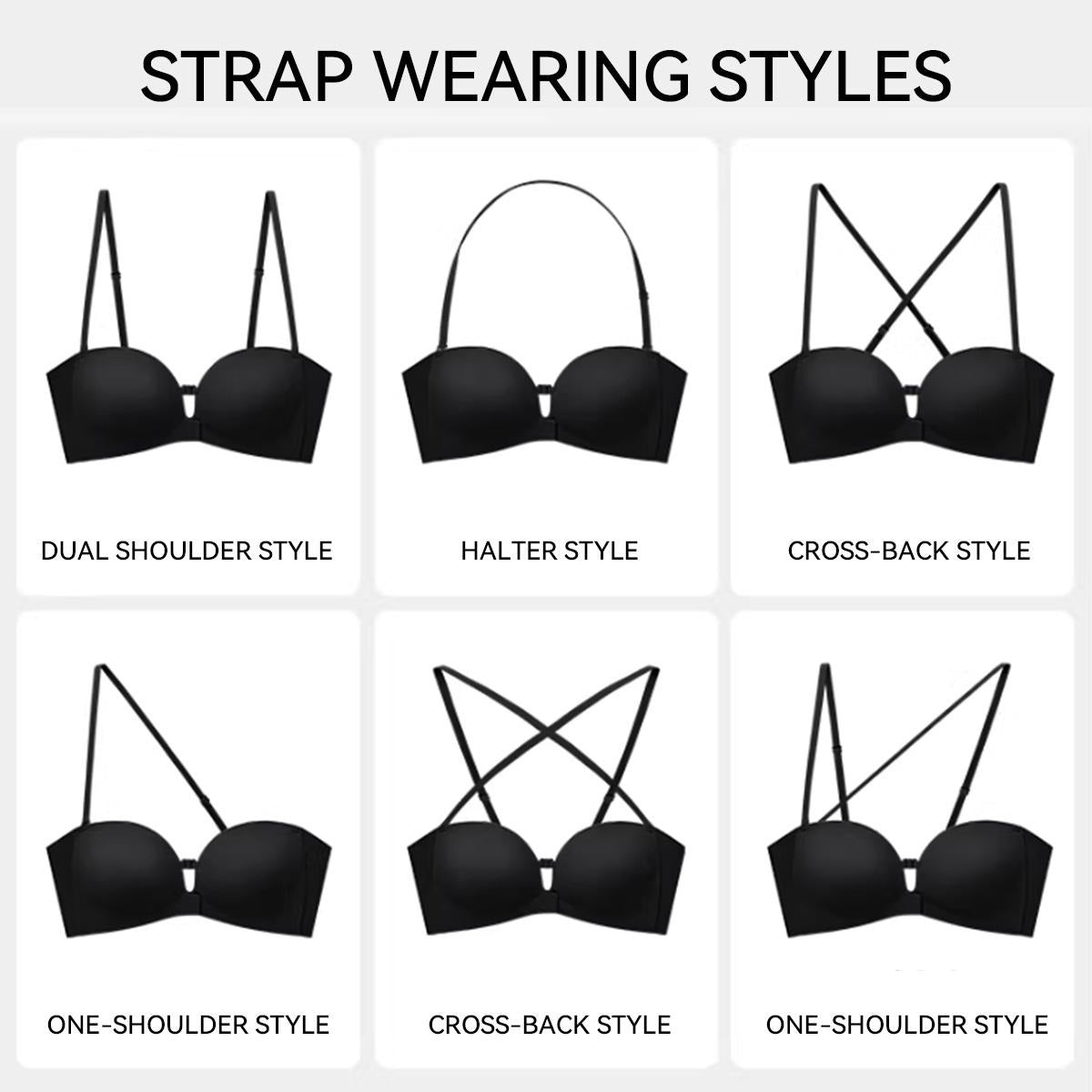 “I Finally Found a Bra That Disappears Under Everything I Wear” 💗-Strapless Front-Closure Push-Up Bra – Anti-Slip Grip
