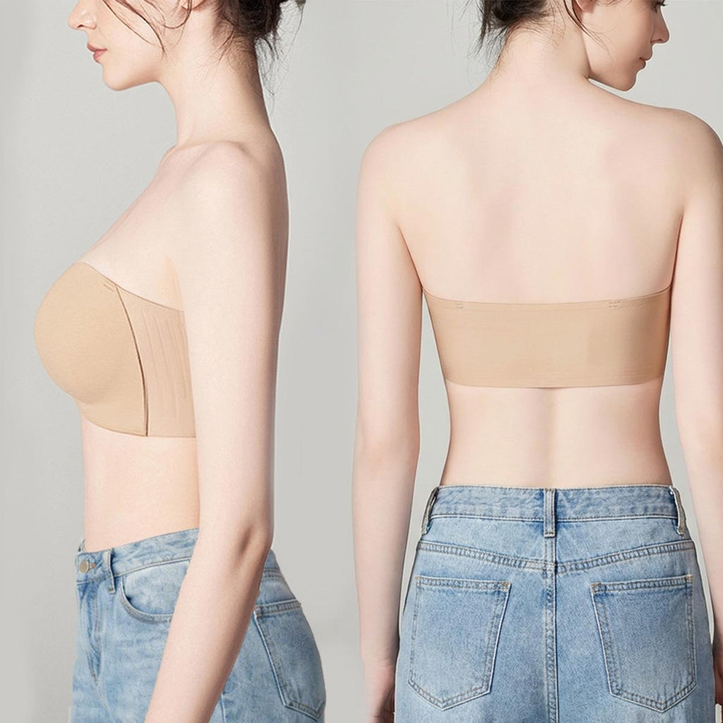 “I Finally Found a Bra That Disappears Under Everything I Wear” 💗-Strapless Front-Closure Push-Up Bra – Anti-Slip Grip
