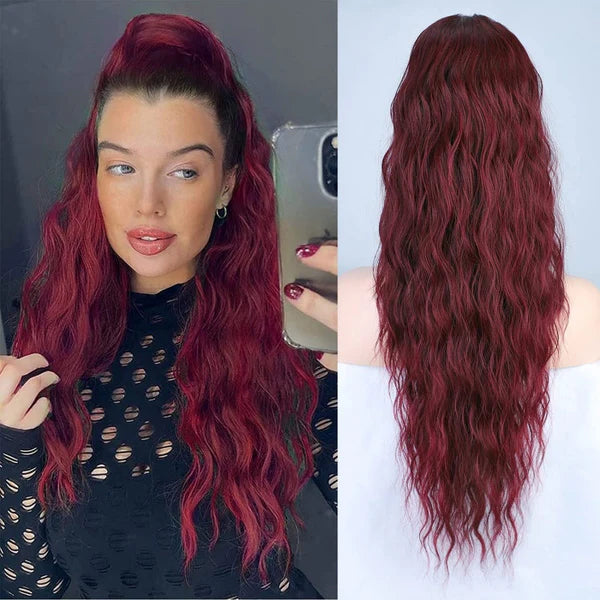 🌸Curly Wavy Frizzy Hair Extension with Ponytail