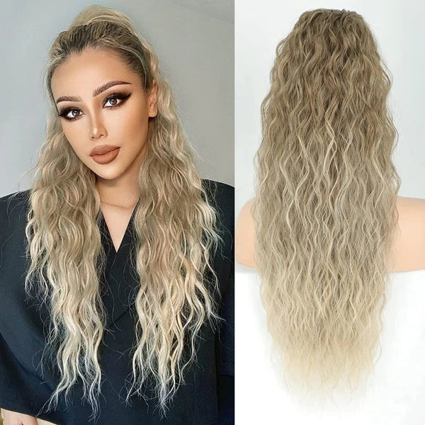 🌸Curly Wavy Frizzy Hair Extension with Ponytail
