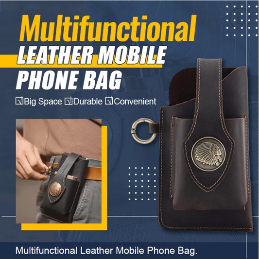 Multi-Function Leather Mobile Phone Bag